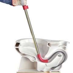 RIDGID 59787 Model K-3 Toilet Auger with Unclogging 3-foot, Stainless, Red