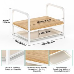 Papagiftree Laundry Detergent Holder Stand Liquid Detergent Dispenser Shelf