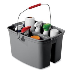 Rubbermaid Commercial 2617GRA 17 qt. Plastic Double Utility Pail – Gray New