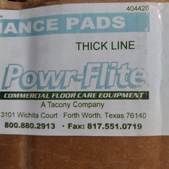 Powr-Flite Floor Pads, 20″ Diameter, Red, 5/Carton Free Shipping