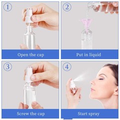 24 Pcs Spray Bottles 2oz / 55ml Clear Empty Mini White