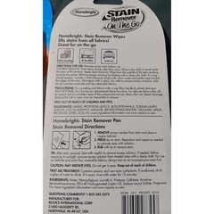 Homebright Stain Remover On The Go Stain Remover Wipes and Pen (Set of 2) NEW