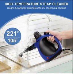 Klona EM-307 Handheld Steam Cleaner w/ Hose, Attachments & User Manual