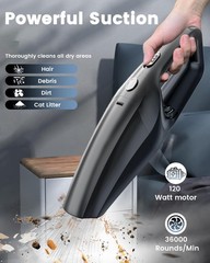 SERVOMASTER Handheld Vacuum Cordless, Car Vacuums Black Gray Cordless