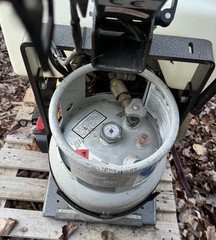 Pioneer Eclipse 420BU 28″ Propane Floor Buffer with dust skirt.