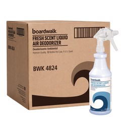 Boardwalk 4824 32 oz Spray Bottle Liquid Air Deodorizer – Fresh Scent 12/CT New