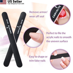 Canvalite Nail Buffer for Natural Nails, All in One 4 Way 9PCS, Red & Black