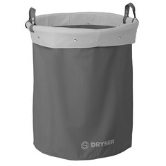 Round Replacement Commercial Laundry Hamper Canvas Bag for Model 290R Gray