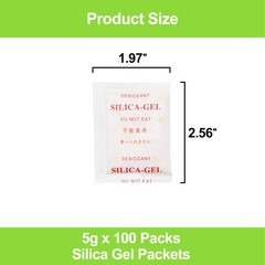 100-Pack 5g Silica Gel Packets – Premium Food Grade Rechargeable Desiccant