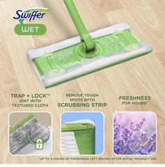 Swiffer Sweep + Mop, Wet Pads Refill, Floor 24 Count (Pack of 1), White