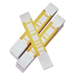 PM Company 94190064 Color-Coded $10 / $1000 Kraft Currency Straps (1000/PK) New