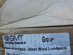 16 pack – GMT brand (1 Bag) (16 Pads) #00 SUPER FINE Steel Wool