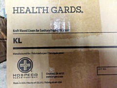 100x Bags KL HEALTH GARDS Kraft Waxed sanitary napkin Tampon disposal sacks