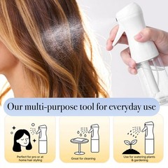 RMNJPW 3Pcs Continuous Spray Bottles For 200 milliliters, 200ml Clear*3