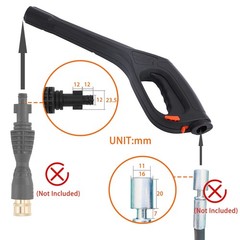 FIXFANS Pressure Washer Gun, Compatible with Some Portland Husky Black