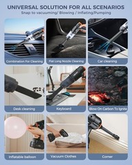 Car Vacuum Portable Cordless 35000PA High Power Suction & Blower Wireless Han…