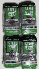 (4 Packs) Rhodes American – Steel Wool – Grade #2 – Med Coarse – 12 Pads / Pack