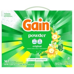 Gain Powder Laundry Detergent, Original Scent, 167 154 Ounce (Pack of 1)