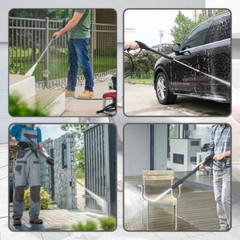 4000PSI High Pressure Car Power Washer Gun Spray Wand Lance Nozzle and 30ft Hose
