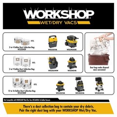 WORKSHOP Wet/Dry Vacs Shop Vacuum Accessories WS17853A Versatile Locking Atta…