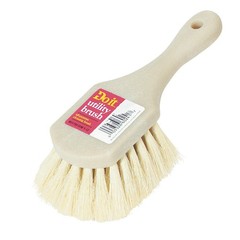Do it 9 In. x 3 In. White Tampico Bristle Fiber Poly Scrub Brush 89638 SIM