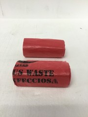 100 NEW Red Biohazard Waste Bags 10 Gallon Labeled, Medical Grade FREE SHIPPING