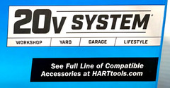 New Hart HGPC011VNM – 20V Pressurized Vehicle Cleaner (Battery Not Included)