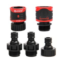 Eden 95210 Premium Garden Hose Quick Connect Set | 5-Piece 5 pc Set, 5