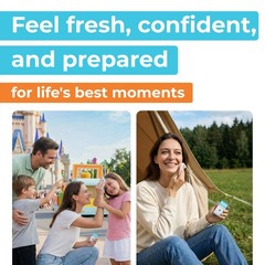 Impossibly Compact Travel Flushable Wipes – 99.5% Water 6 Count (Pack of 8)