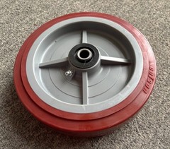 (1) COLSON 8×2 MAROON WHEEL, 1/2″ CENTER, MANY USES