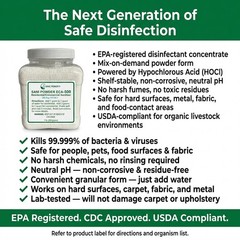Hypochlorous Acid Granules 1-Pound Commercial Disinfectant 56-112 Gallons