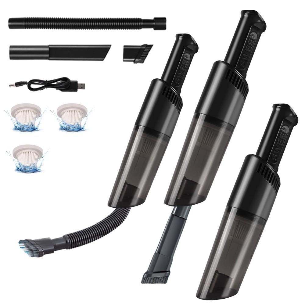 Xquyk Handheld Vacuum Cleaner Cordless, Lightweight 1.5 lb, Handheld, Black