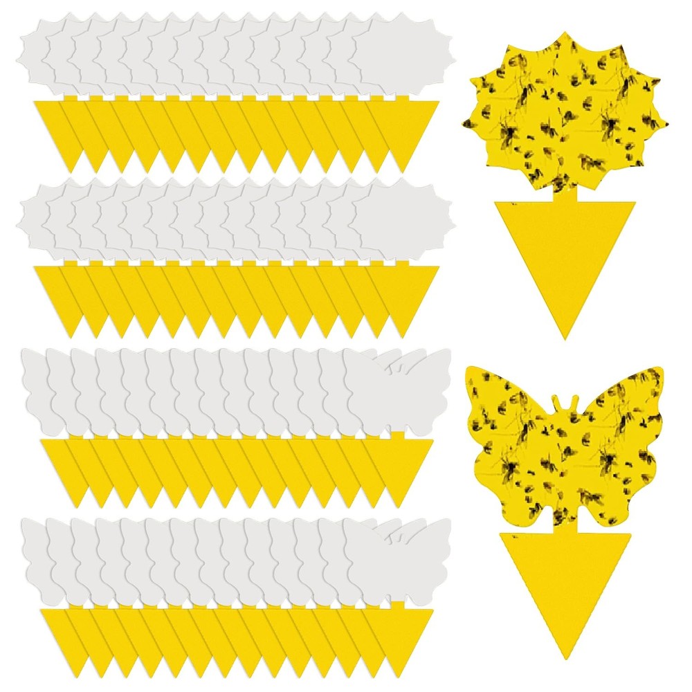 Cleanuper 58 Pack Yellow Sticky Gnat Traps for Plants – Fungus S32, FROM USA