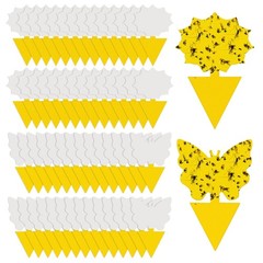 Cleanuper 58 Pack Yellow Sticky Gnat Traps for Plants – Fungus S32, FROM USA