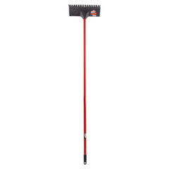 Heavy Duty Floor Scrub Brush with Steel Handle Red/Black