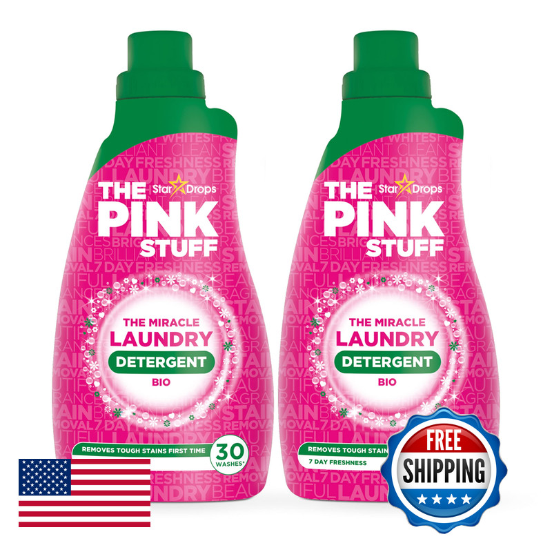 Stardrops – The Pink Stuff – The Miracle Laundry Detergent Bio Liquid – 32Oz