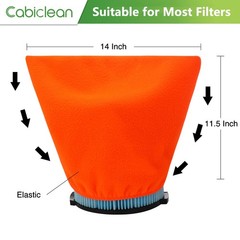 4 Packs Vac Filter 8″Diameter x 11.5″L x 14″W(At Top), Cover