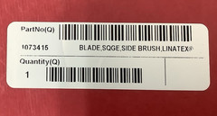 Tennant 1073415 Squeegee Blade, Side Brush, Linatex for M30 Scrubber (B558)