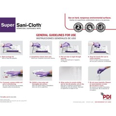 Pack of 9 Super Sani-Cloth® Premoistened Germicidal Manual Pull Wipe 80 Count