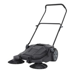 25.6 Inch Manual Push Floor Sweeper Walk-Behind Hand Push Sweeper for Patio