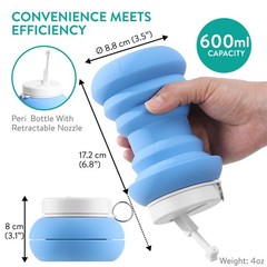 Cynpel Foldable Peri Bottle – Compact Leak-Proof Portable Travel Bidet Blue