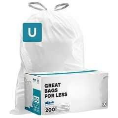 Plasticplace Custom Fit Trash Bags Compatible Simplehuman Code U 200 Count