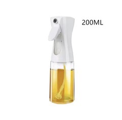 200mL Oil Spray Bottle Set, Trigger Anti-Drip Nozzle, Black/White/Clear