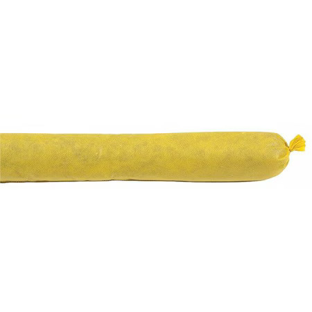 Spilltech Yso410 Sorbent Sock, 8 Gal, 3 In X 48 In, Biohazard Liquids, Yellow,