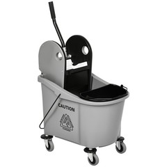 9.5 Gallon/36L Wringer Bucket Cart w/ Down Press Wringer, Mop Holder