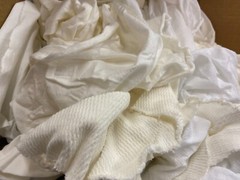 Cottonall White Knit Blend Knitted Wiping Cloths 5lb Box Rags