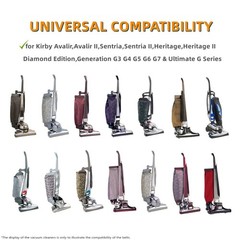 JEDELEOS Replacement Belts 301291 for Kirby Avalir, Sentria, 4-Belt, Black