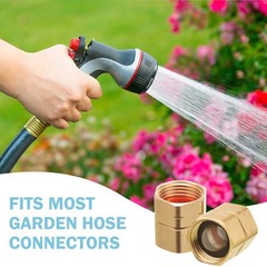 M MINGLE Garden Hose Adapter, Female to Female, 3/4 Inch 0.75 inches, Brass