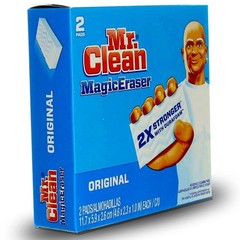 Mr Clean Erase and Renew Magic Eraser, Original, 2 Count (Pack of 1), Prints