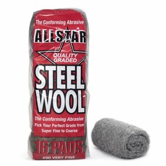 16 PCS 72016 Very Fine 00 Steel Wool Pads Multipurpose Abrasive Polish